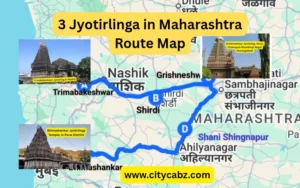 3 jyotirlinga in Maharashtra Route Map